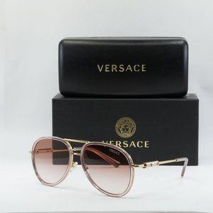 FINAL PRICE NEW VERSACE VE2260 100213 BROWN PINK GRADIENT SUNGLASSES